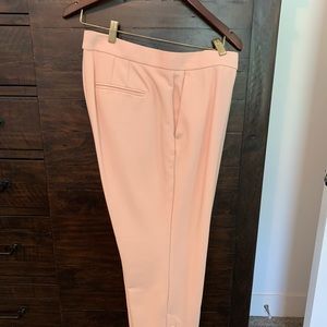 Ann Taylor curvy pale pink ankle pants size 14